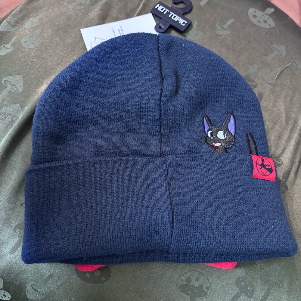 Studio Ghibli Kiki’s Delivery Service Navy Beanie with Hot Pink Bow- anime - Picture 4 of 8